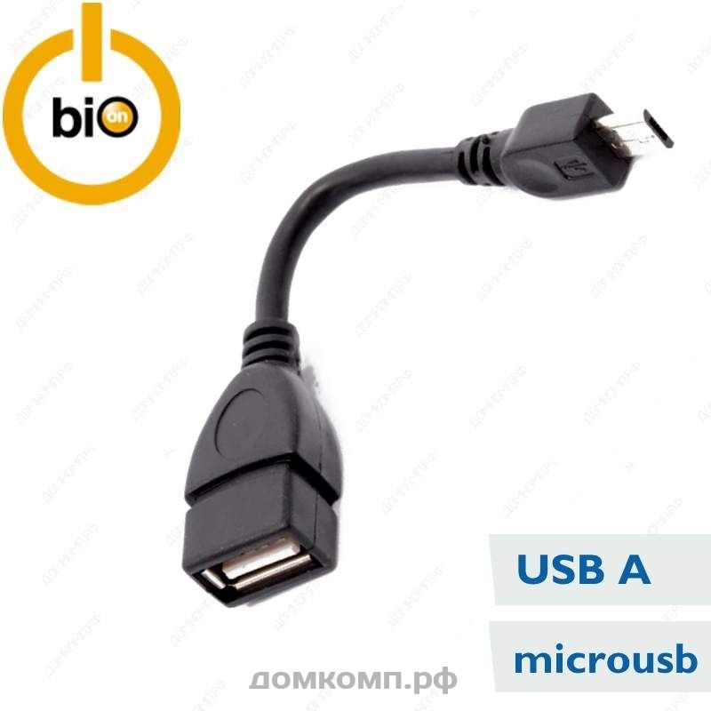 Переходник OTG (кабель) USB (Af) - micro USB (Bm), 0.2м, Perfeo